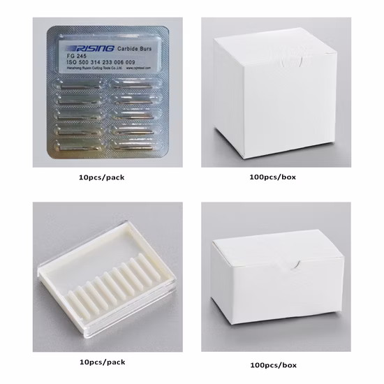 Großhandel mit zahnmedizinischen Bohrprodukten, Hochgeschwindigkeits-Rundend-Gerade-Fissur-Kieferorthopädischer Vollhartmetallbohrer FG