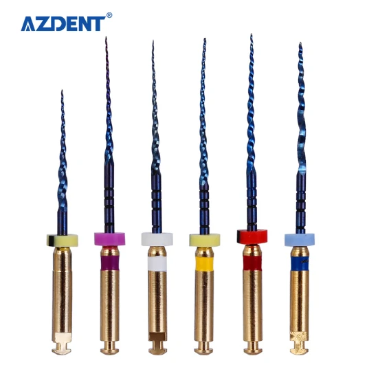 Azdent Dental Engine Verwenden Sie Niti Super Rotary File, wärmeaktivierte endodontische Kanalwurzelfeilen, 25 mm Sx